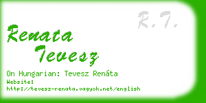 renata tevesz business card